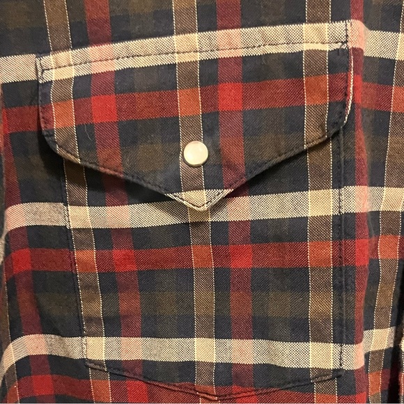 Ely Cattlemen - Mens XL - Pearl Snap - Red & Blue -  Button-up Western Shirt - Picture 2 of 12